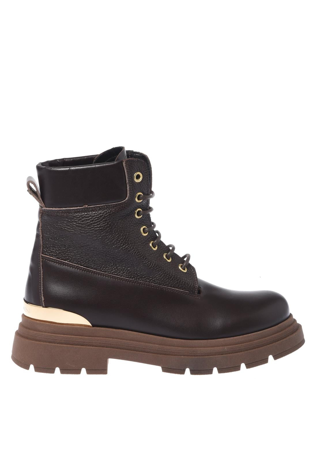 Dark brown leather combat boots-Baldinini-41-T.MORO-ARCHIVIST