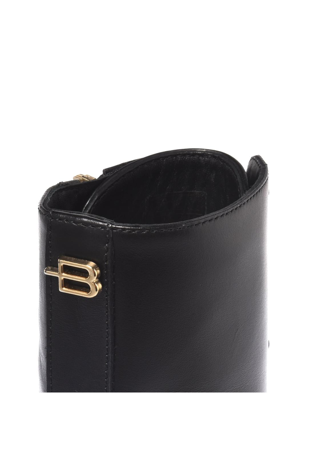Baldinini-Ankle boots in black leather-Black-Deal-Outlet-by-ARCHIVIST