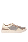 Baldinini-Beige suede leather and grey woollen fabric trainers-Sneaker-Black-Deal-Outlet-by-ARCHIVIST