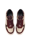 Baldinini-Burgundy suede leather and nude leather trainers-Sneaker-Black-Deal-Outlet-by-ARCHIVIST