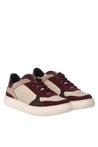 Baldinini-Burgundy suede leather and nude leather trainers-Sneaker-Black-Deal-Outlet-by-ARCHIVIST