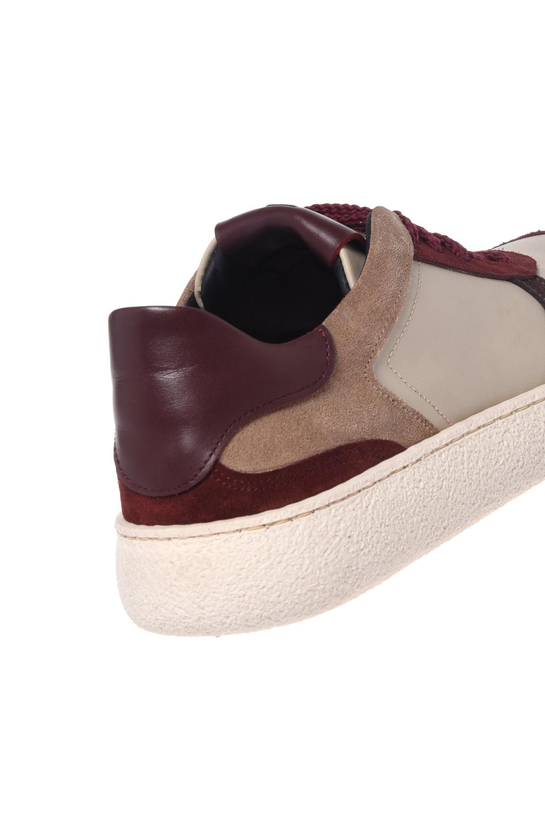 Baldinini-Burgundy suede leather and nude leather trainers-Sneaker-Black-Deal-Outlet-by-ARCHIVIST
