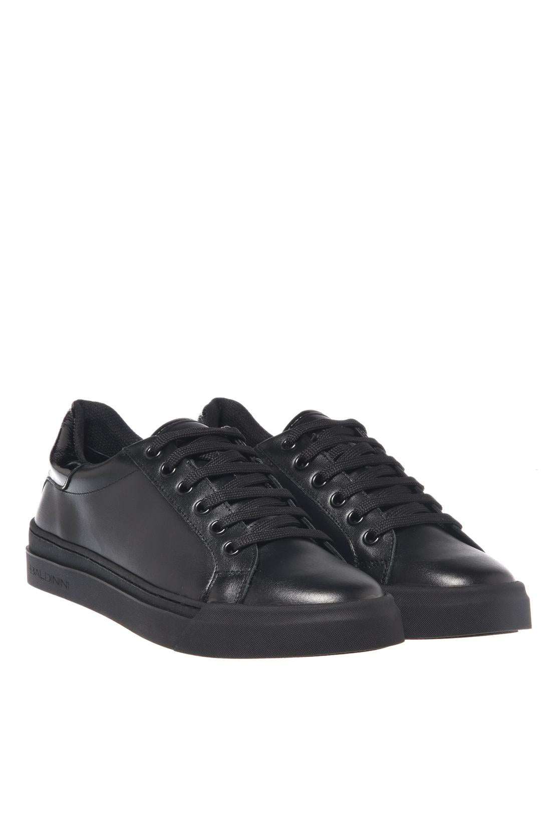 Baldinini-Sneaker in black leather and black naplak-Sneaker-Black-Deal-Outlet-by-ARCHIVIST