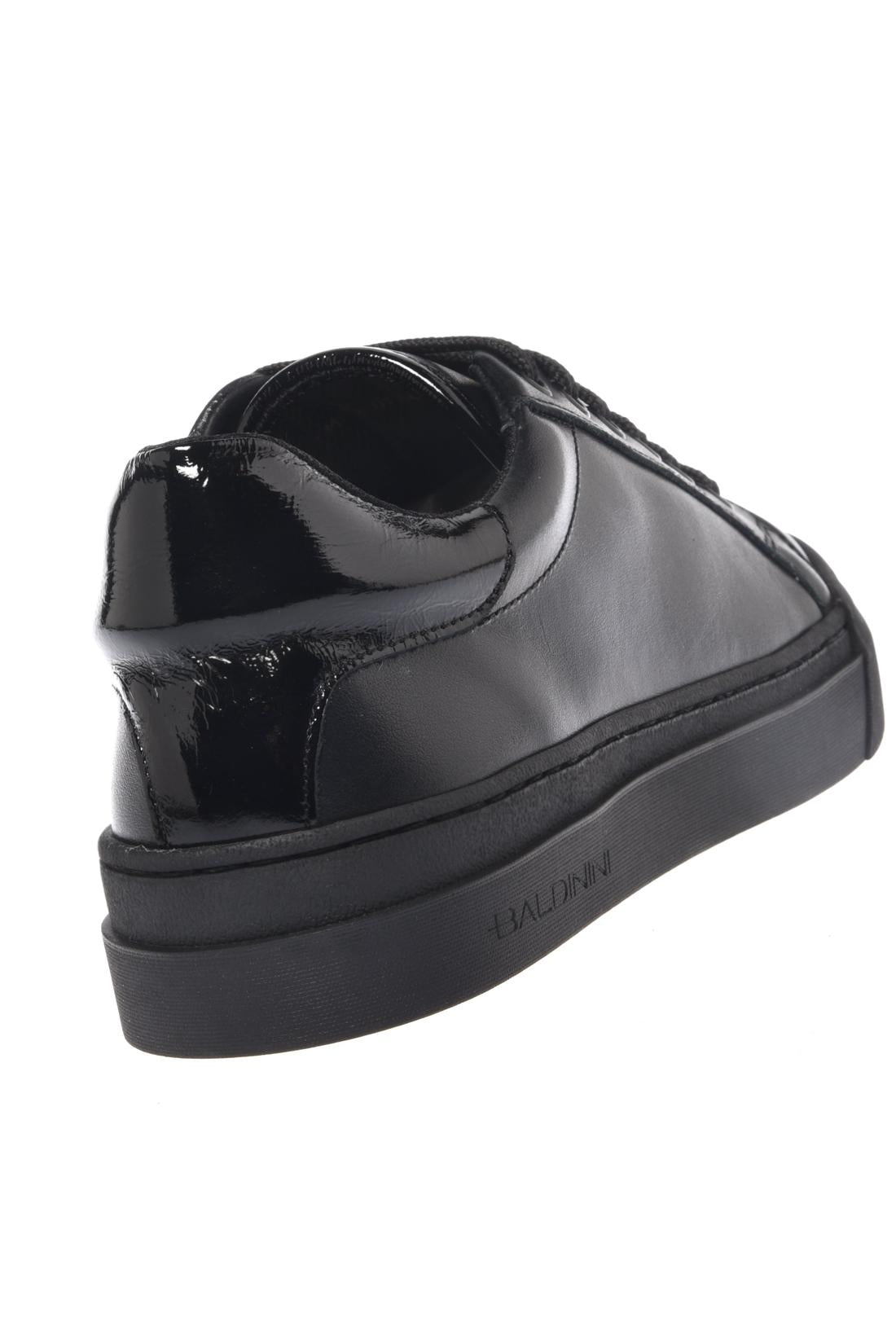 Baldinini-Sneaker in black leather and black naplak-Sneaker-Black-Deal-Outlet-by-ARCHIVIST