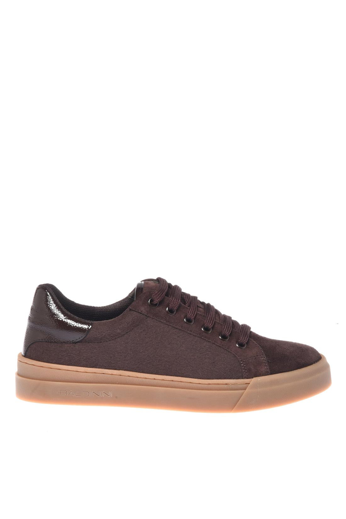 Baldinini-Sneaker in brown leather and brown naplak-Sneaker-Black-Deal-Outlet-by-ARCHIVIST