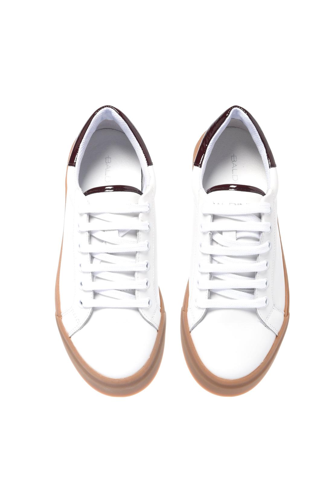 Baldinini-Sneaker in white leather and bordeaux naplak-Sneaker-Black-Deal-Outlet-by-ARCHIVIST