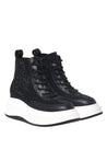 Baldinini-Black leather and rhinestone sneakers-Sneaker-Black-Deal-Outlet-by-ARCHIVIST