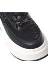 Baldinini-Black leather and rhinestone sneakers-Sneaker-Black-Deal-Outlet-by-ARCHIVIST