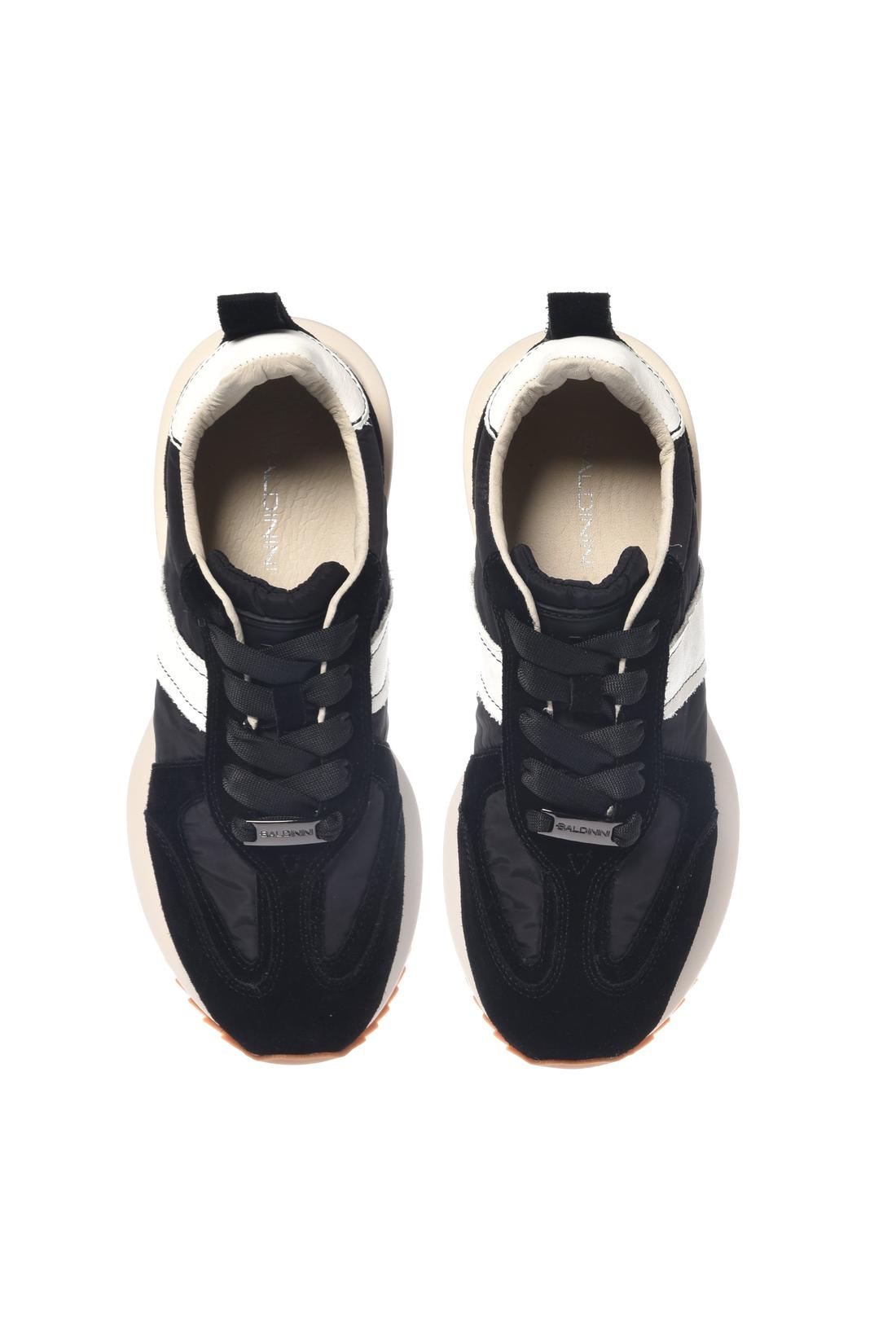 Baldinini-Black leather and nylon sneakers-Sneaker-Black-Deal-Outlet-by-ARCHIVIST