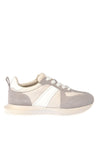Baldinini-Taupe leather and vanilla nylon sneakers﻿-Sneaker-Black-Deal-Outlet-by-ARCHIVIST