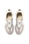 Baldinini-Taupe leather and vanilla nylon sneakers﻿-Sneaker-Black-Deal-Outlet-by-ARCHIVIST