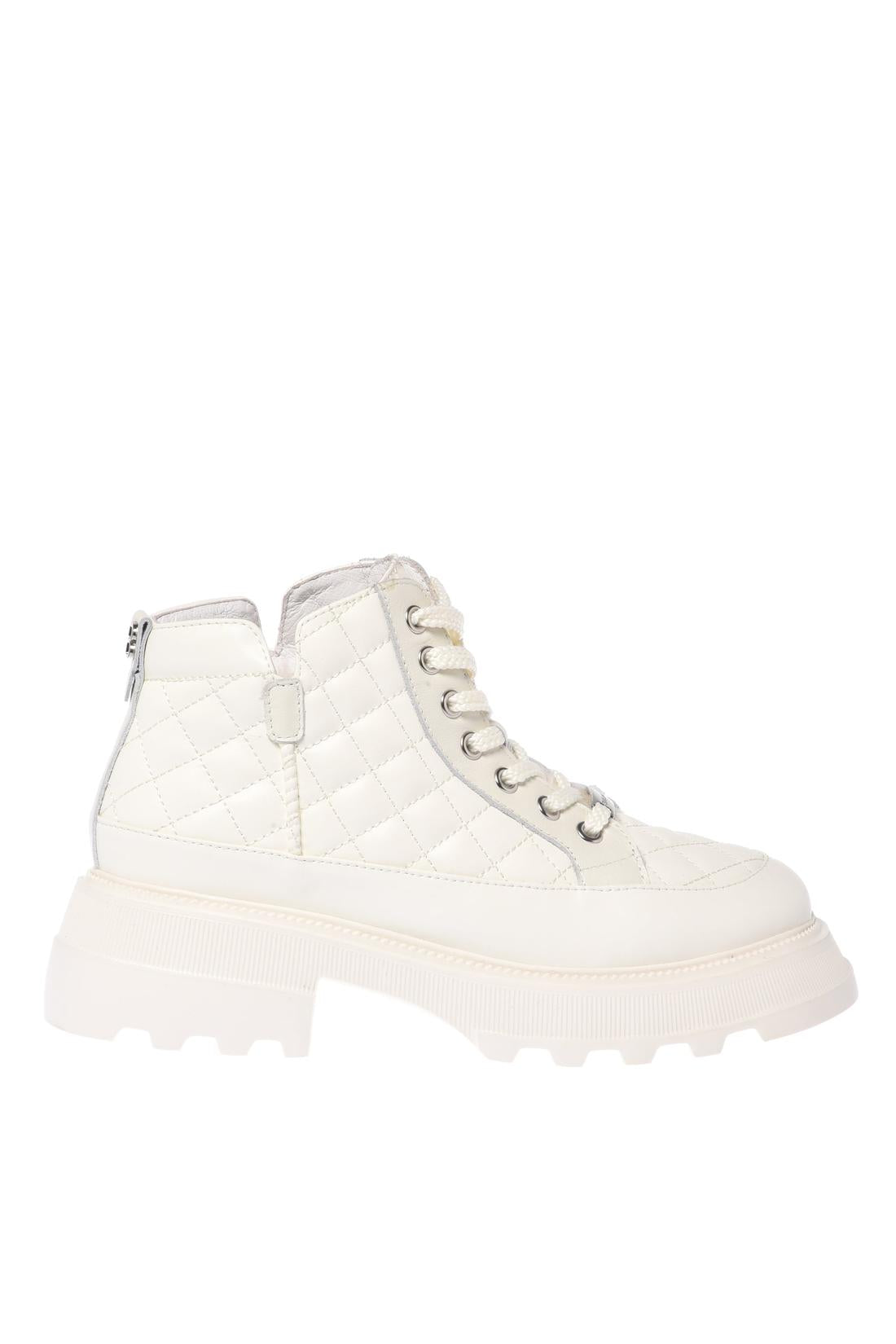Baldinini-White quilted leather ankle boots-Stiefel & Stiefeletten-Black-Deal-Outlet-by-ARCHIVIST