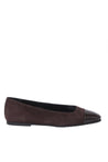 Baldinini-Dark brown patent leather and suede ballerina flats-Flache Schuhe-Black-Deal-Outlet-by-ARCHIVIST