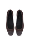 Baldinini-Dark brown patent leather and suede ballerina flats-Flache Schuhe-Black-Deal-Outlet-by-ARCHIVIST