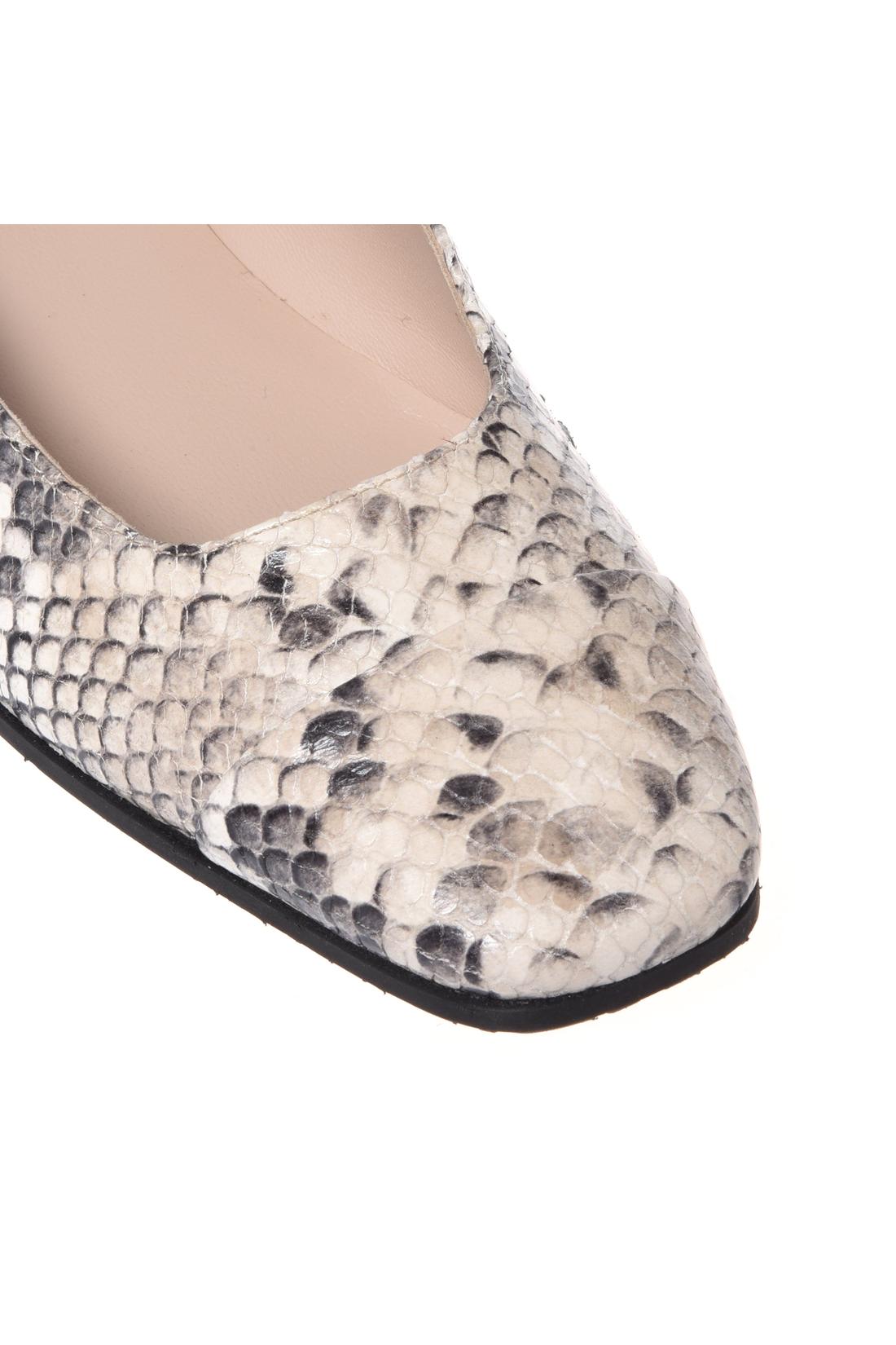 Grey snake print ballerina flats