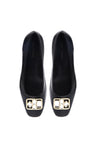 Baldinini-Black Naplak leather ballerina flats-Flache Schuhe-Black-Deal-Outlet-by-ARCHIVIST