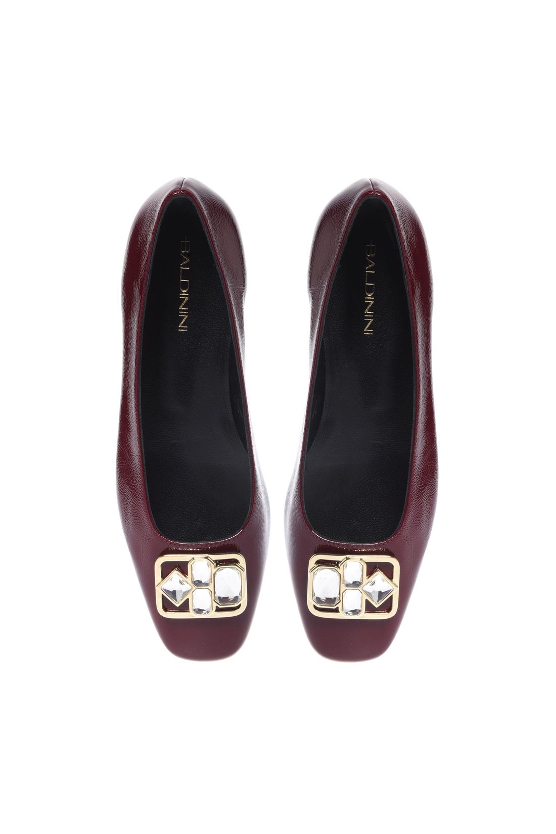 Baldinini-Burgundy Naplak leather ballerina flats-Flache Schuhe-Black-Deal-Outlet-by-ARCHIVIST