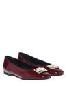 Baldinini-Burgundy Naplak leather ballerina flats-Flache Schuhe-Black-Deal-Outlet-by-ARCHIVIST