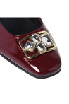 Baldinini-Burgundy Naplak leather ballerina flats-Flache Schuhe-Black-Deal-Outlet-by-ARCHIVIST