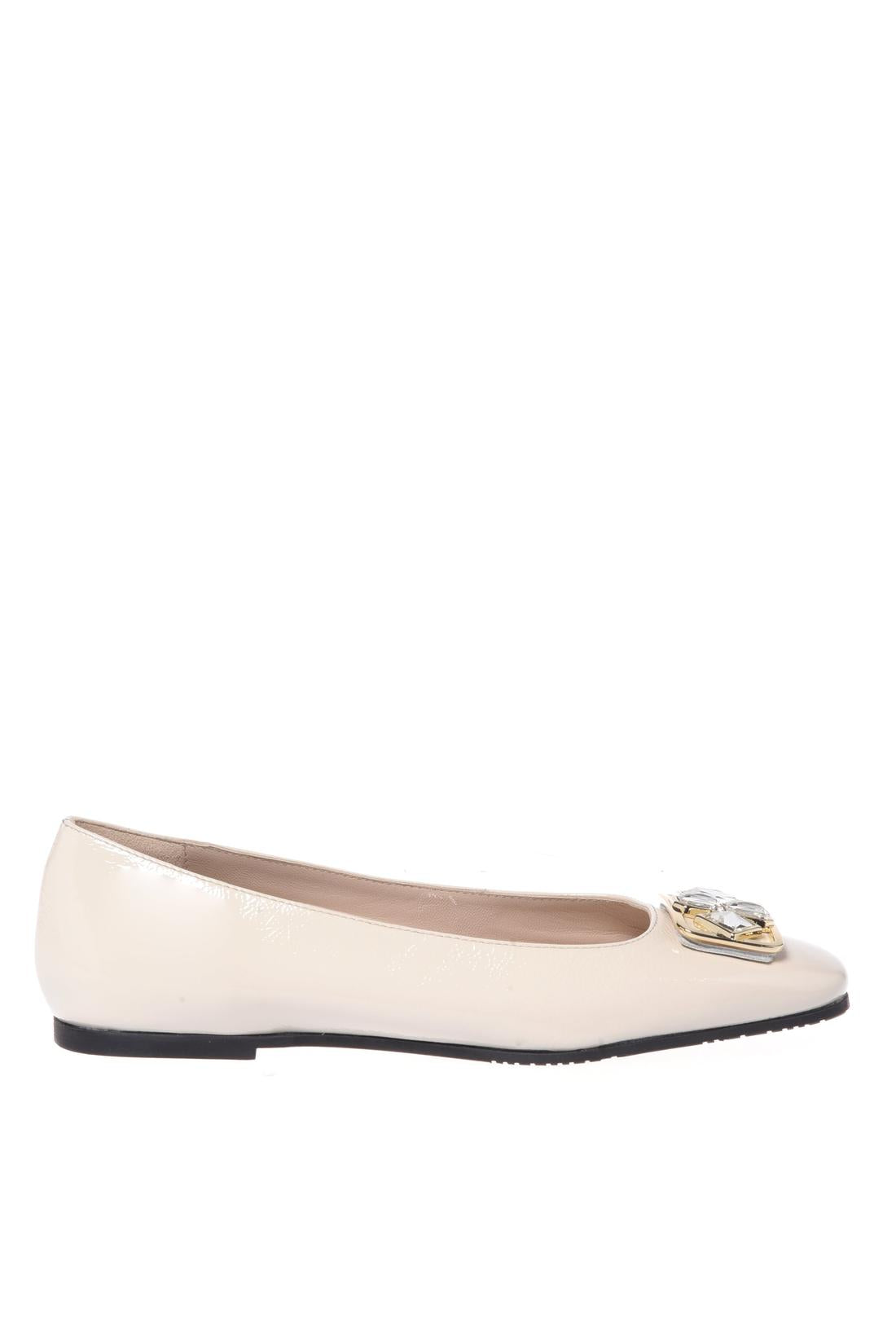 Vanilla Naplak leather ballerina flats