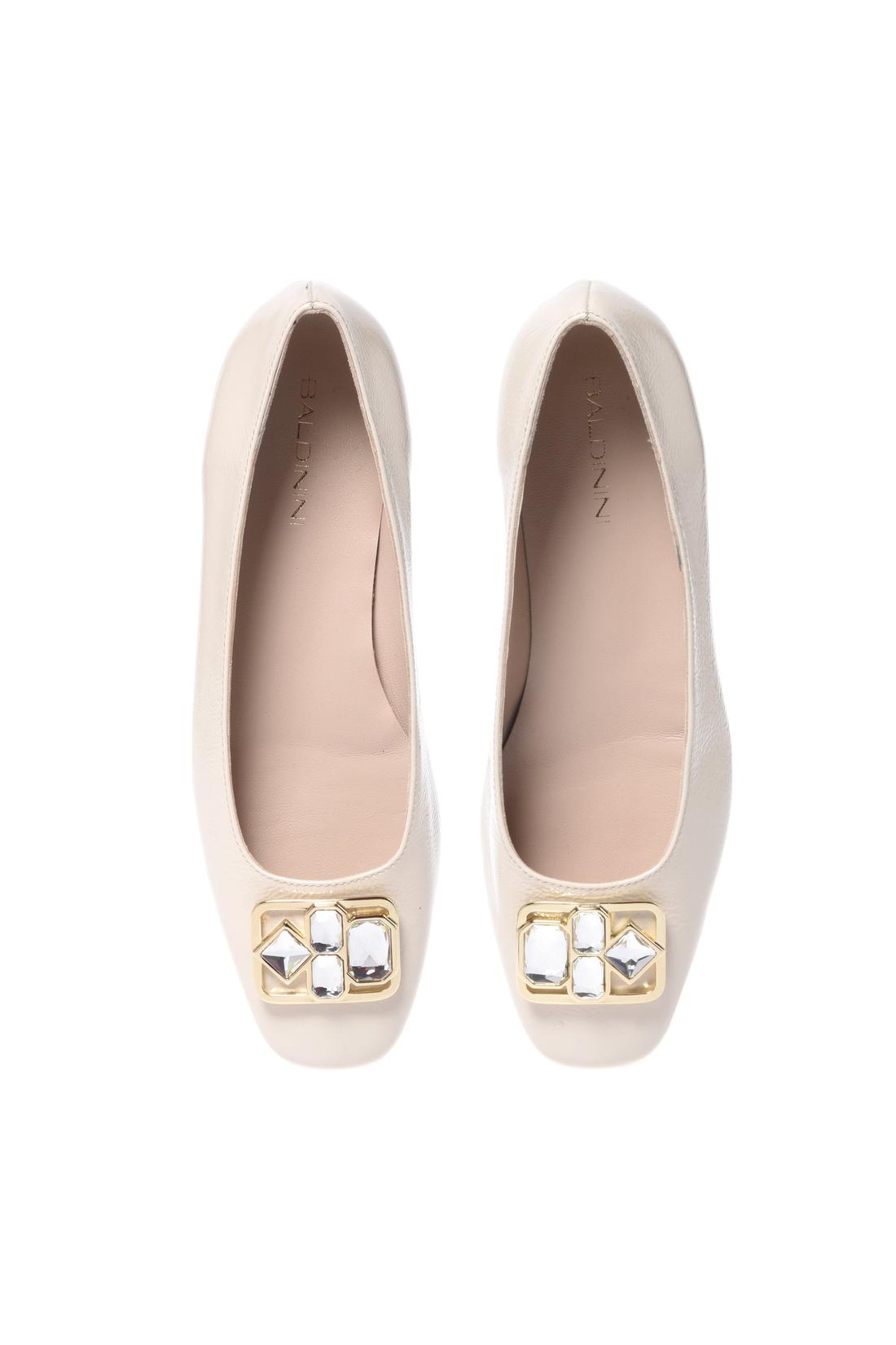 Vanilla Naplak leather ballerina flats