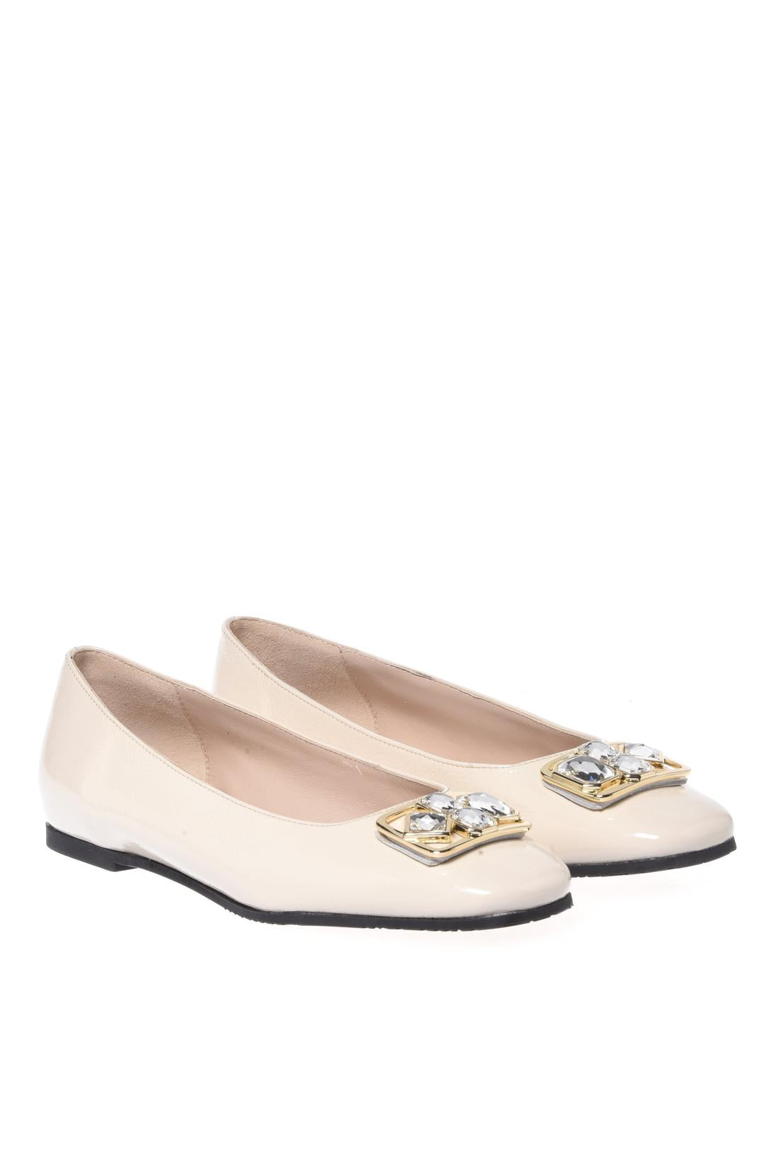 Vanilla Naplak leather ballerina flats