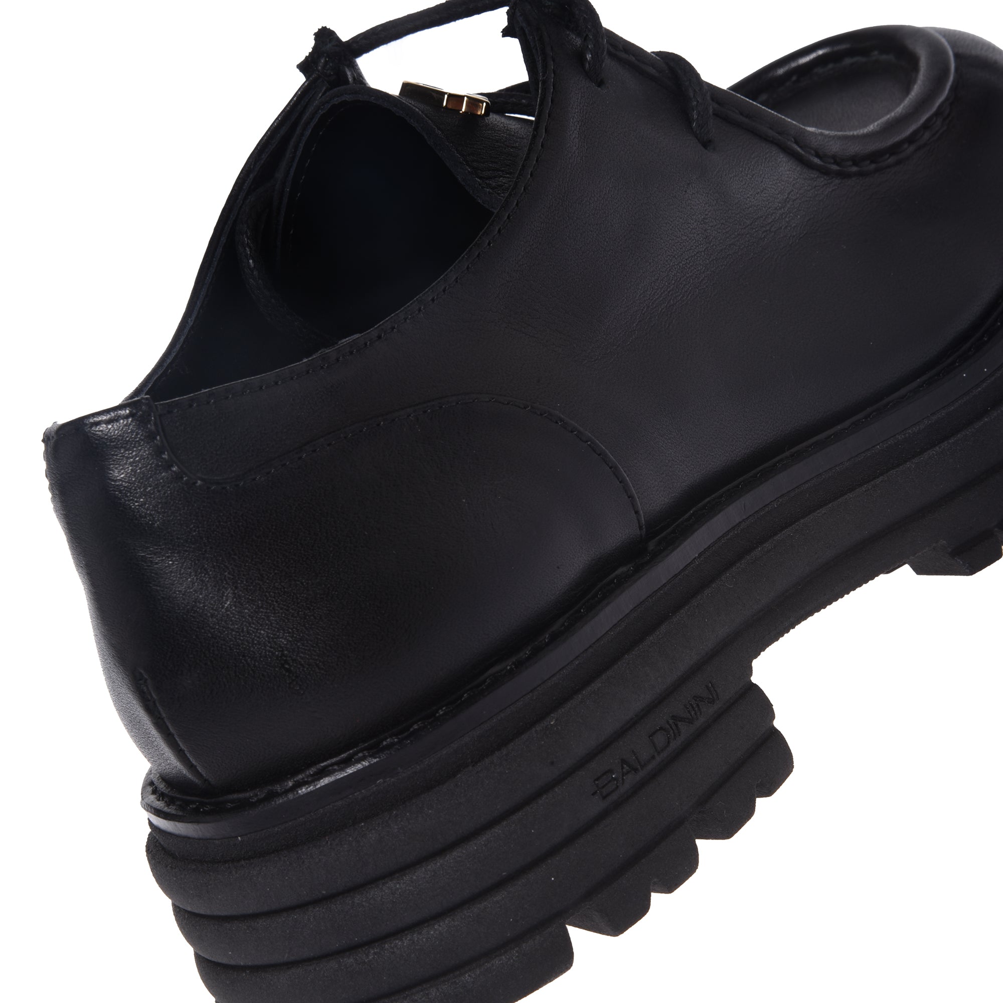 Black leather lace-ups