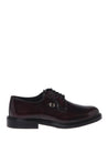 Baldinini-Burgundy brushed leather lace-ups-Flache Schuhe-Black-Deal-Outlet-by-ARCHIVIST