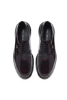 Baldinini-Burgundy brushed leather lace-ups-Flache Schuhe-Black-Deal-Outlet-by-ARCHIVIST