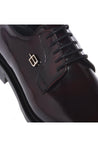 Baldinini-Burgundy brushed leather lace-ups-Flache Schuhe-Black-Deal-Outlet-by-ARCHIVIST