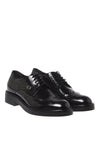 Baldinini-Black brushed leather lace-ups-Flache Schuhe-Black-Deal-Outlet-by-ARCHIVIST
