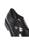 Baldinini-Black brushed leather lace-ups-Flache Schuhe-Black-Deal-Outlet-by-ARCHIVIST