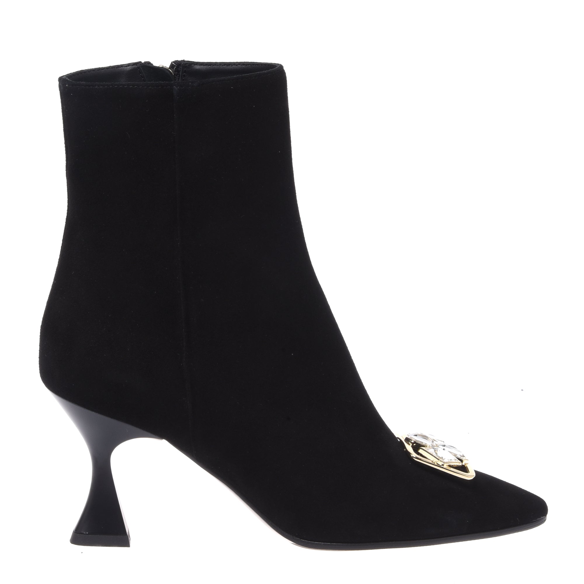 Black suede ankle boots