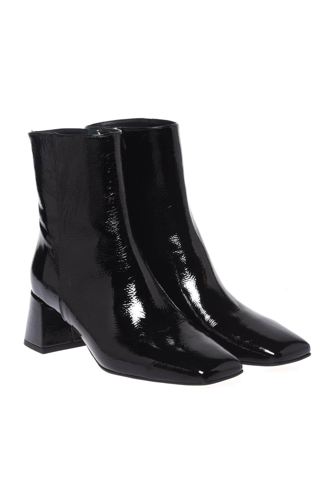 Baldinini-Black Naplak leather ankle boots-Stiefel & Stiefeletten-Black-Deal-Outlet-by-ARCHIVIST