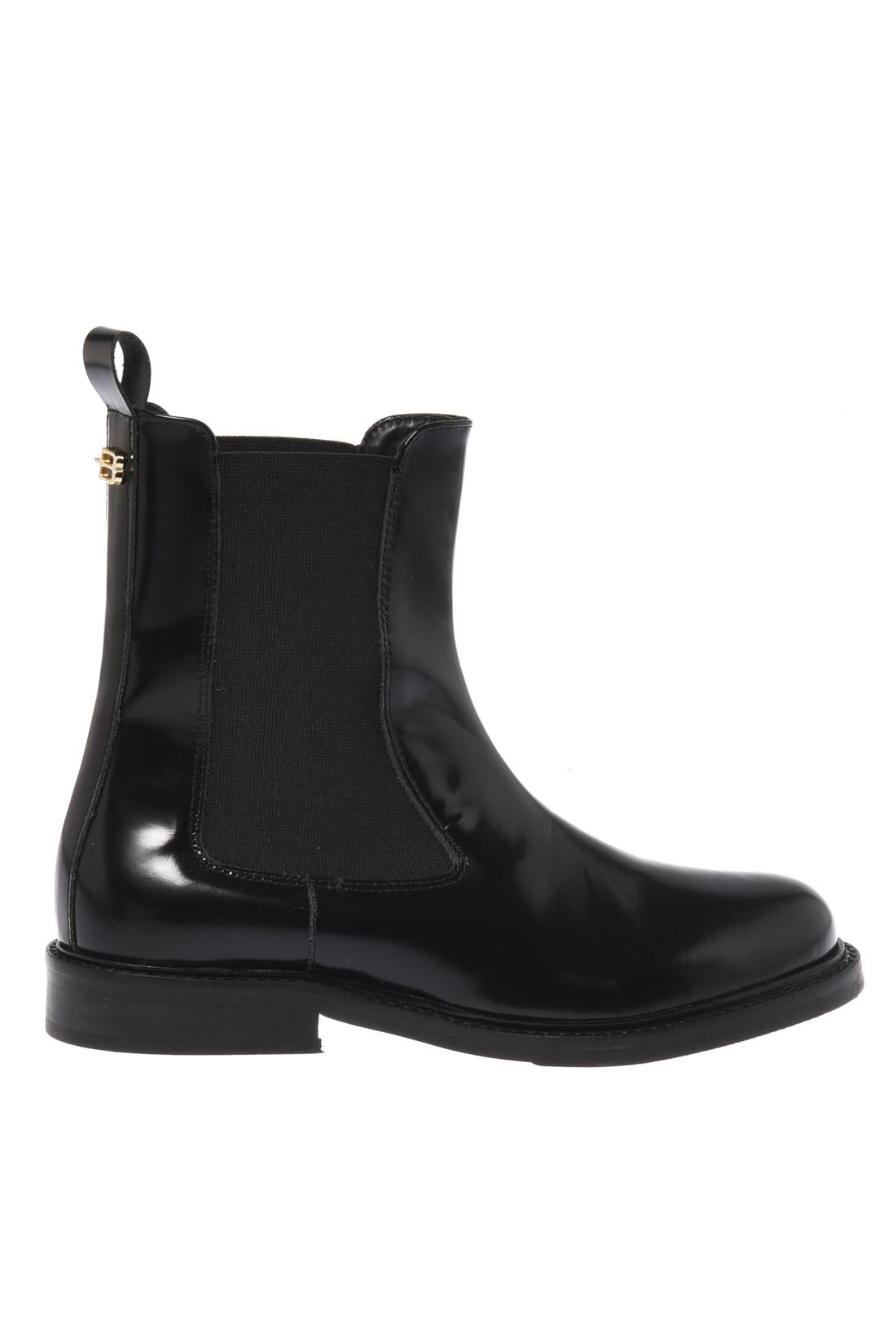 Baldinini-Black brushed leather ankle boots-Stiefel & Stiefeletten-Black-Deal-Outlet-by-ARCHIVIST