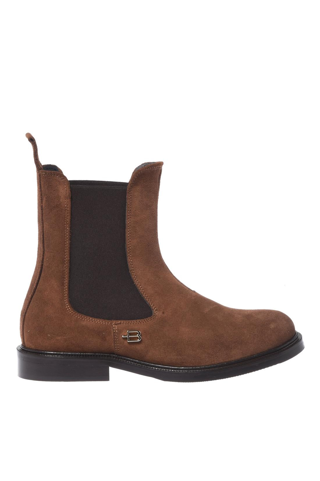 Baldinini-Brown suede leather ankle boots-Stiefel & Stiefeletten-Black-Deal-Outlet-by-ARCHIVIST