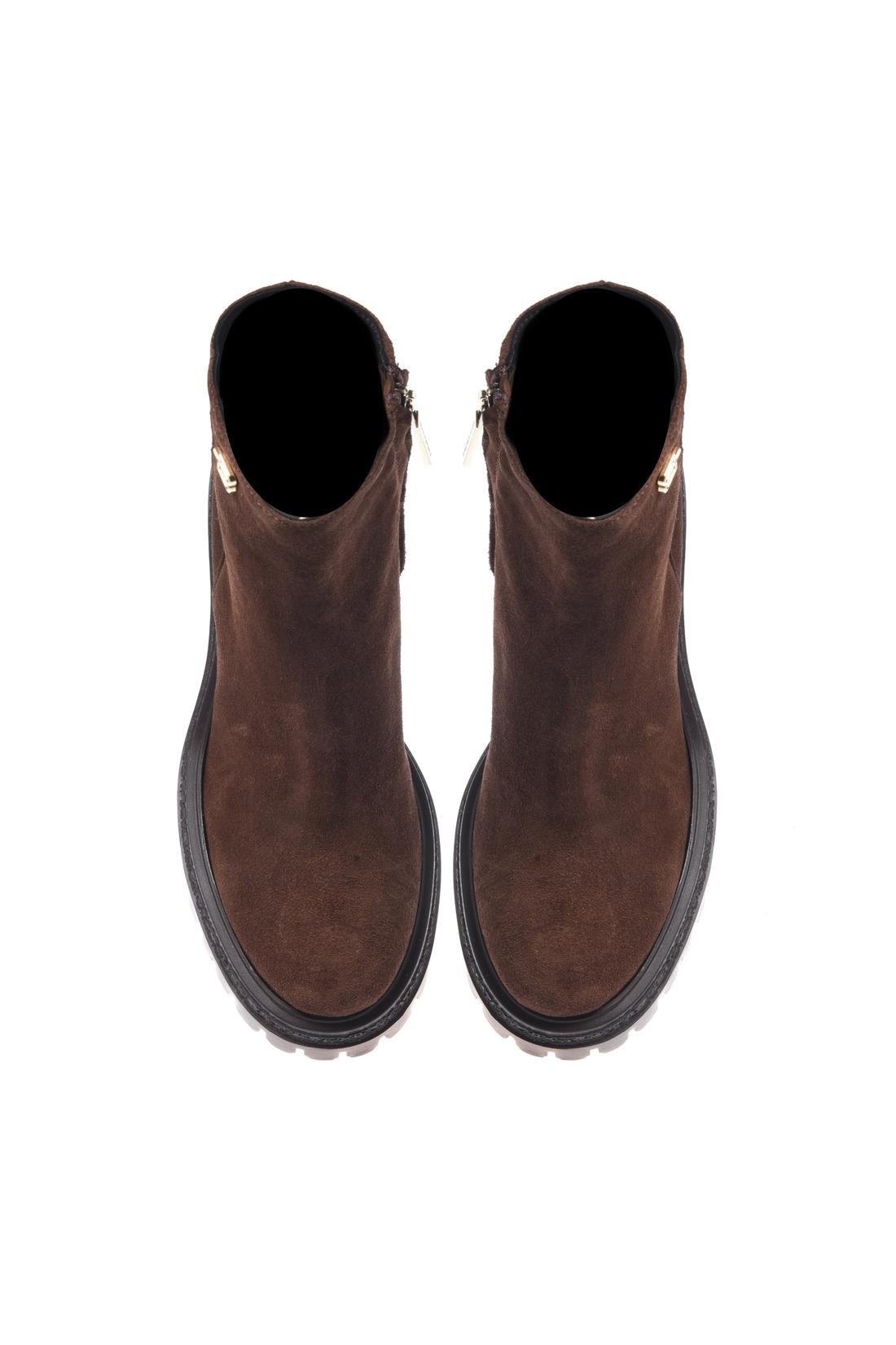 Baldinini-Dark brown suede leather ankle boots-Stiefel & Stiefeletten-Black-Deal-Outlet-by-ARCHIVIST