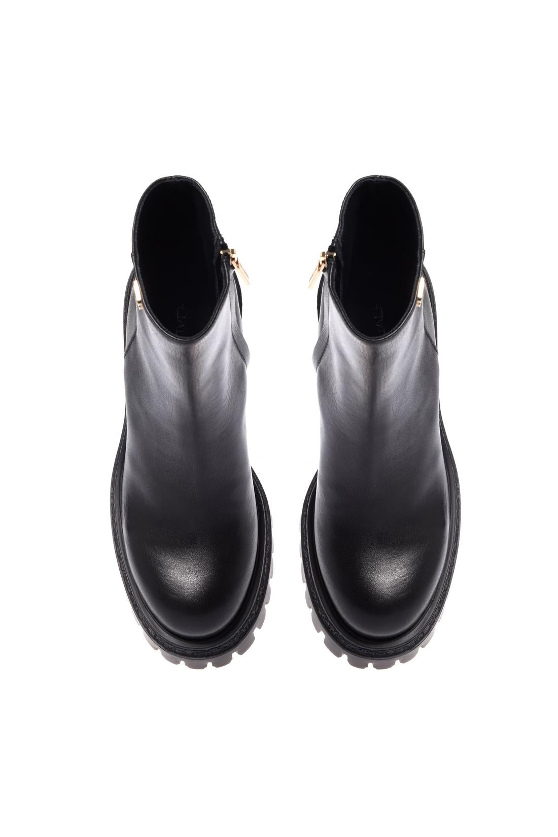 Baldinini-Black leather ankle boots-Stiefel & Stiefeletten-Black-Deal-Outlet-by-ARCHIVIST