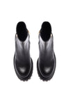 Baldinini-Black leather ankle boots-Stiefel & Stiefeletten-Black-Deal-Outlet-by-ARCHIVIST