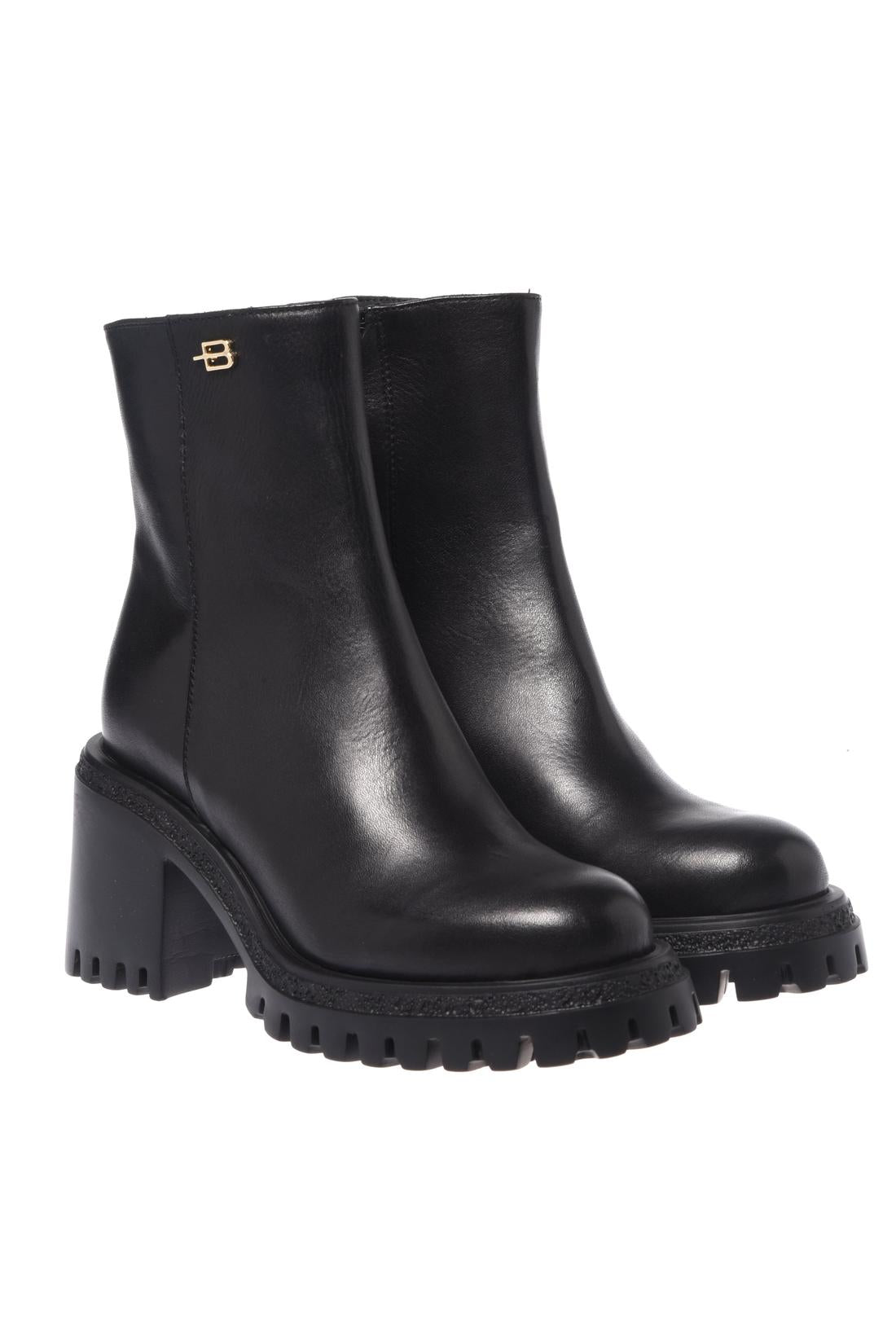 Baldinini-Black leather ankle boots-Stiefel & Stiefeletten-Black-Deal-Outlet-by-ARCHIVIST