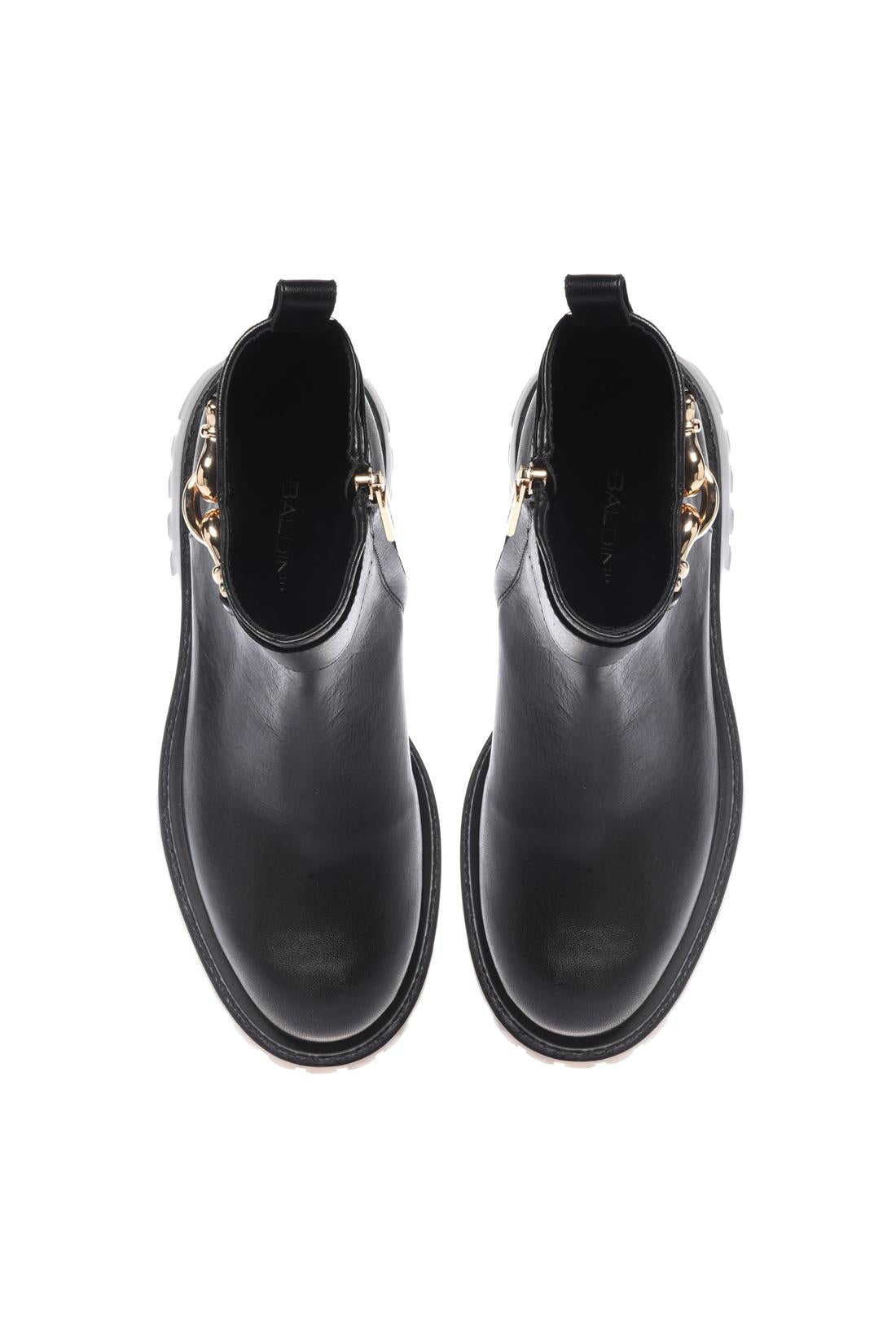 Baldinini-Black leather ankle boots-Stiefel & Stiefeletten-Black-Deal-Outlet-by-ARCHIVIST