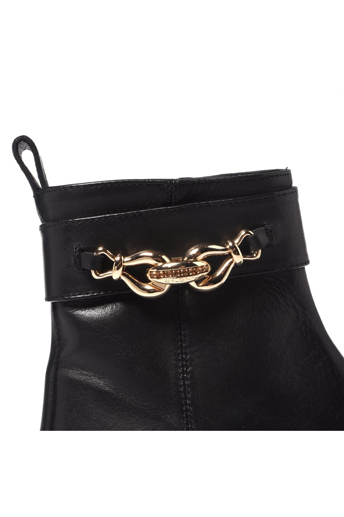 Baldinini-Black leather ankle boots-Stiefel & Stiefeletten-Black-Deal-Outlet-by-ARCHIVIST