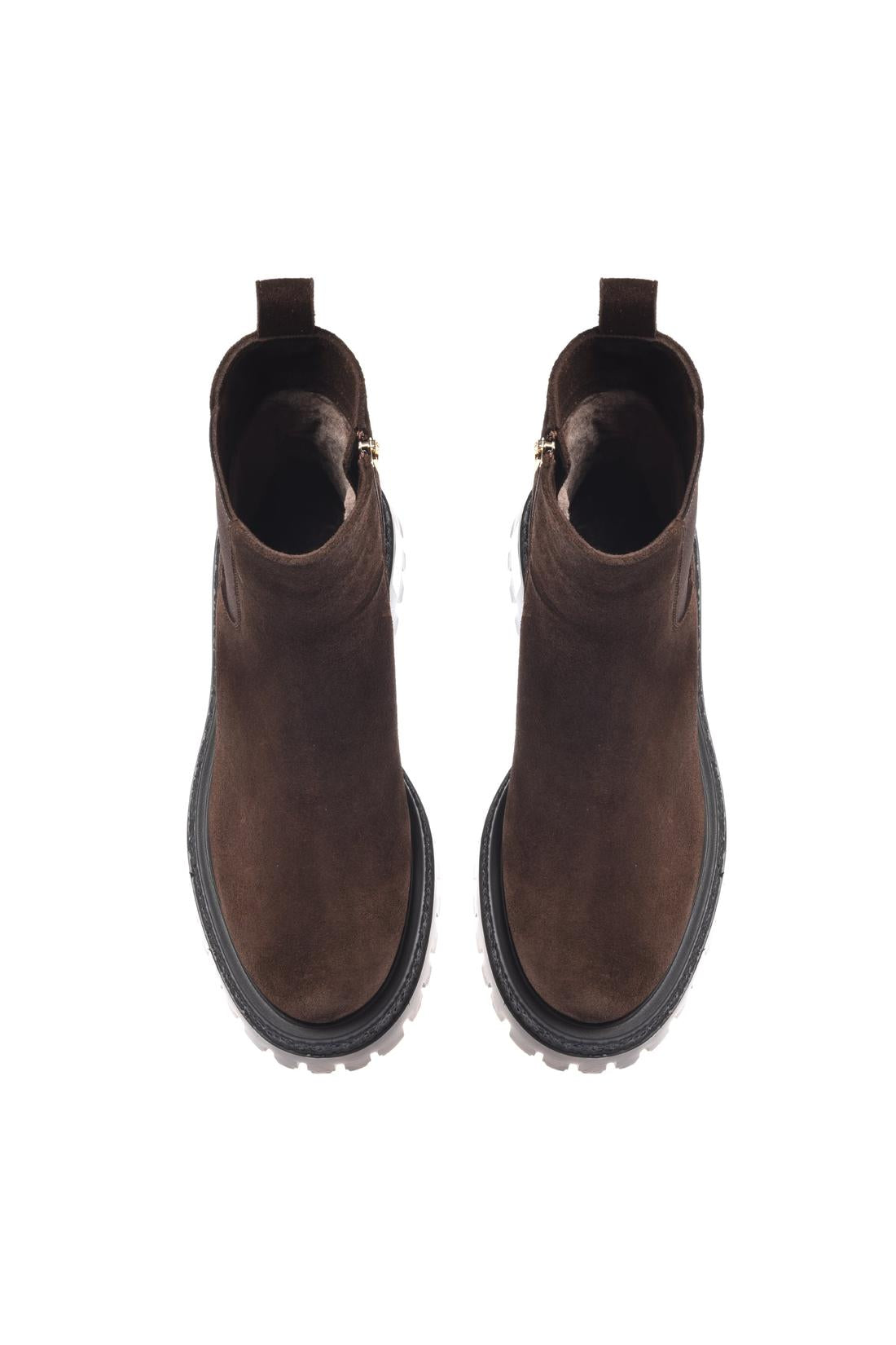 Baldinini-Ankle boots in dark brown suede-Stiefel & Stiefeletten-Black-Deal-Outlet-by-ARCHIVIST