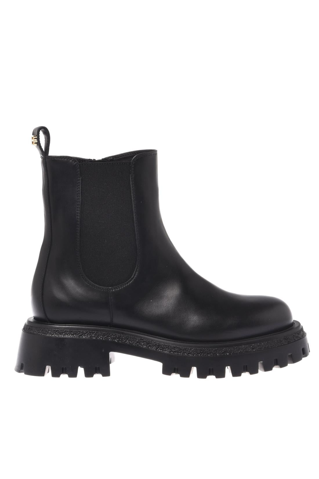 Baldinini-Ankle boots in black leather-Stiefel & Stiefeletten-Black-Deal-Outlet-by-ARCHIVIST