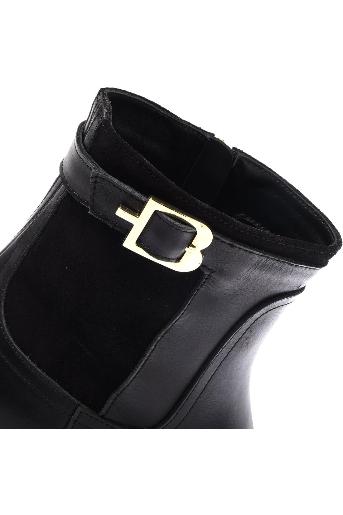 Baldinini-Black leather ankle boots-Stiefel & Stiefeletten-Black-Deal-Outlet-by-ARCHIVIST