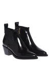 Baldinini-Black leather cowboy ankle boots-Stiefel & Stiefeletten-Black-Deal-Outlet-by-ARCHIVIST