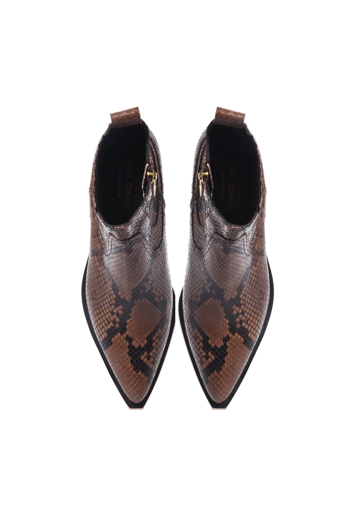 Baldinini-Brown snake print ankle boots-Stiefel & Stiefeletten-Black-Deal-Outlet-by-ARCHIVIST