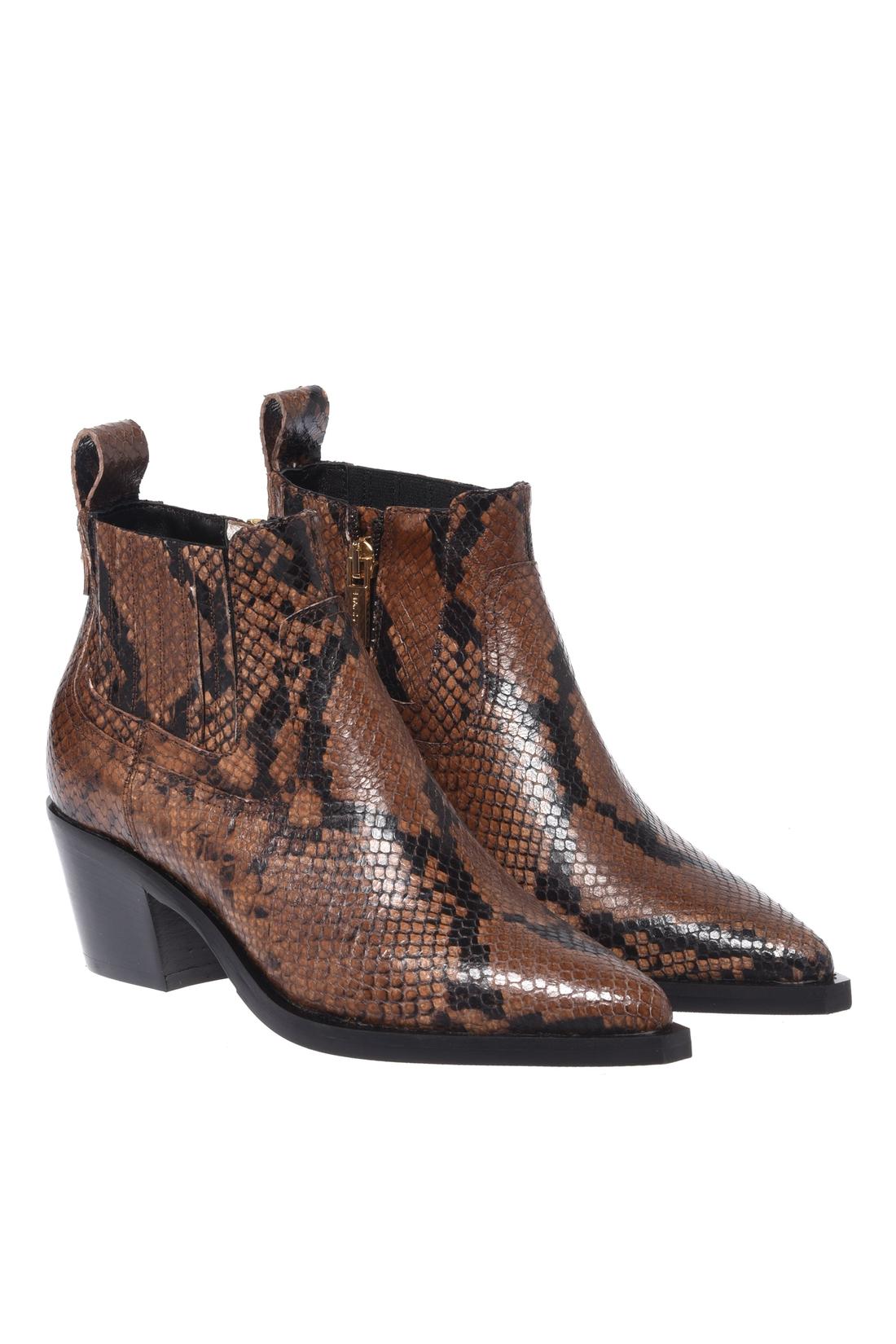 Baldinini-Brown snake print ankle boots-Stiefel & Stiefeletten-Black-Deal-Outlet-by-ARCHIVIST