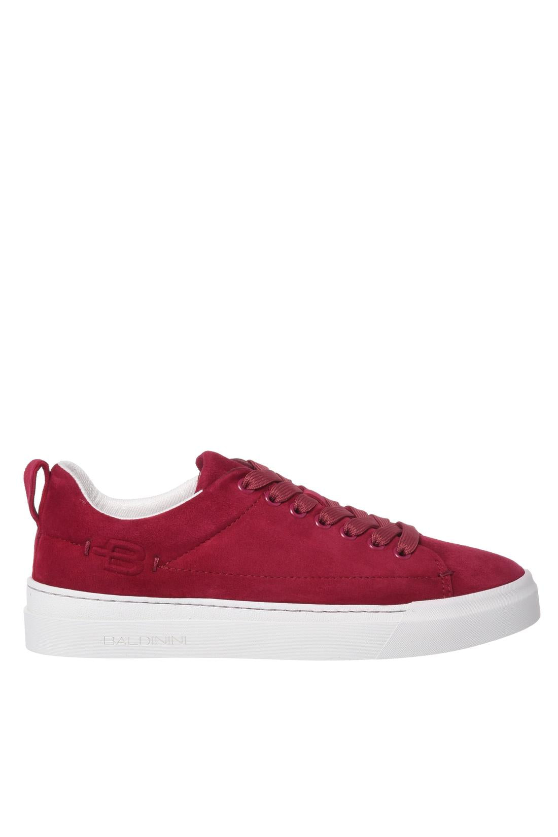 Fuchsia suede sneaker