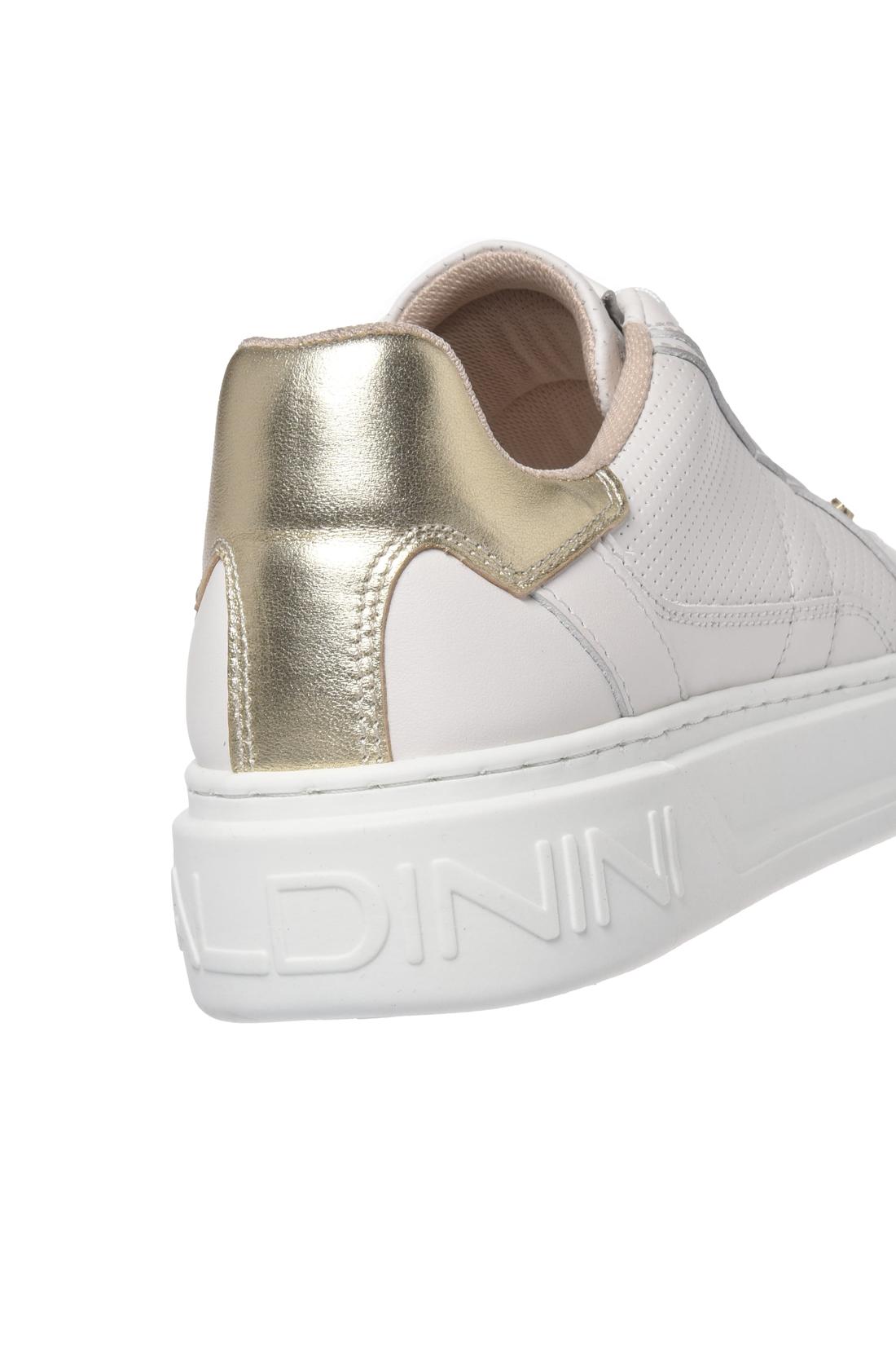 White perforated leather sneaker